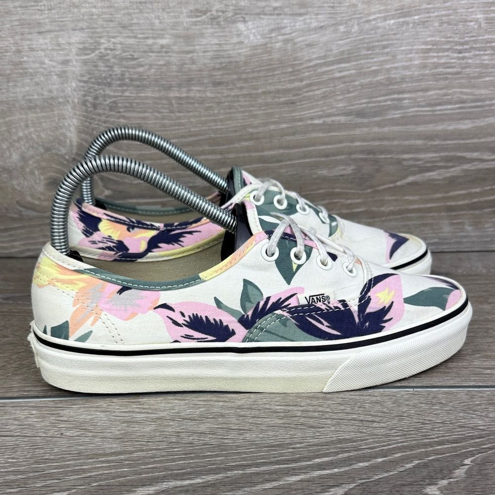Vans Authentic Vintage Floral Marshmallow Women’s Sz 7.5 Canvas Low Top Sneaker